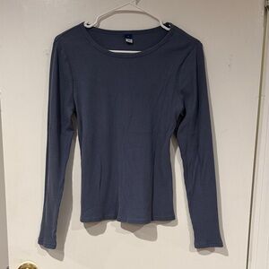 Old Navy Women's Long Sleeve Top in Slate Blue